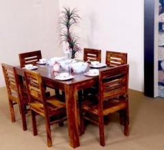 Allie Wood Sheesham Wood Wooden Dining Table Set with 6 Chairs Solid Wood 6 Seater Dining Set