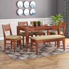 Ananya furniture Solid Wood 6 Seater Dining Set