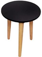 Andecy Black Round Side/End Table Multi Purpose Fold able Plant Stand/Coffee Table Engineered Wood End Table