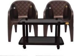 Anmol Moulded Dinning set of heavy duty 3D design Plastic 2 Seater Dining Set