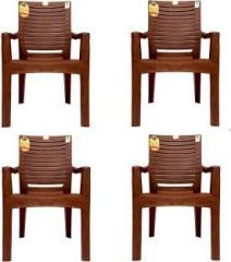 Anmol Moulded Fortuner High Back Chair with Heavy Structure Build Chair for Home, Garden, Office, Outdoor Brown Plastic Outdoor Chair Plastic Outdoor Chair