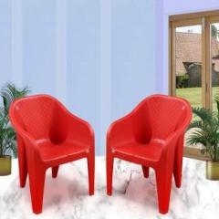 Anmol MOULDED FURNITURE DURABLE SOFA CHAIR PACK OF 2 FOR HOME AND OFFICE Plastic Outdoor Chair