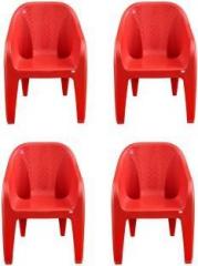 Anmol MOULDED FURNITURE DURABLE SOFA CHAIR PACK OF 4 FOR HOME AND OFFICE Plastic Outdoor Chair