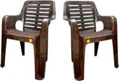 Anmol Moulded Ventilated High back chair for home office SET OF 2 Plastic Outdoor Chair
