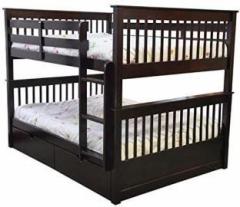 Aprodz Mango Wood Bunk Bed with Storage for Bedroom Solid Wood Bunk Bed