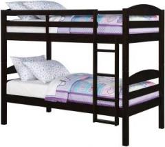 Aprodz Mango Wood Fistza Kids Bunk Beds with Ladder for Bedroom | Brown Finish Solid Wood Bunk Bed