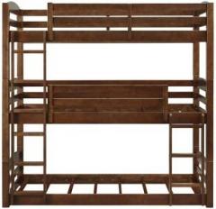 Aprodz Mango Wood Ipsotu Bunk Bed for Bedroom | Brown Finish Solid Wood Bunk Bed