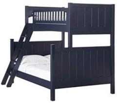 Aprodz Solid Wood Erich Bunk Bed for Bedroom | Blue Finish Solid Wood Bunk Bed