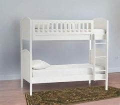 Aprodz Solid Wood Grimes Bunk Bed for Bedroom | White Finish Solid Wood Bunk Bed