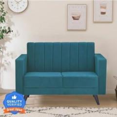 Arra Grior Tufted Back Two Seater Sofa Green Fabric 2 Seater Sofa