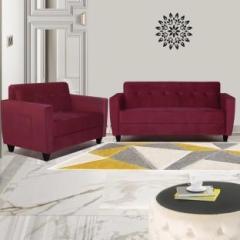 Arra Remo 5 Seater Sofa Maroon Fabric 3 + 2 Sofa Set