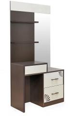 @Home Angel Dresser With half mirror in Brown Colour
