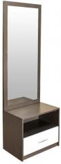 @home Berry Dresser With Mirror in Walnut & White Colour