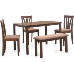 @Home Bony Dining Set in Brown Colour