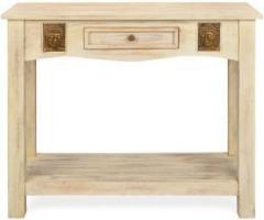 @home By Nilkamal Buddha Console Solid Wood Console Table