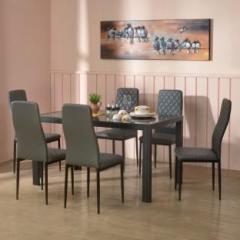 @home By Nilkamal CALEB Metal 6 Seater Dining Set