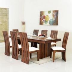 @home By Nilkamal Delmonte Solid Wood 8 Seater Dining Set