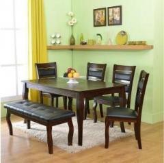 @home By Nilkamal Larissa Glass 6 Seater Dining Set