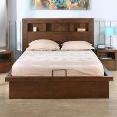 @home By Nilkamal Lincoln Solid Wood Queen Hydraulic Bed