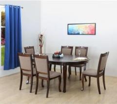 @home By Nilkamal Newport Solid Wood 6 Seater Dining Set