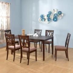 @home By Nilkamal Peak Solid Wood 6 Seater Dining Set