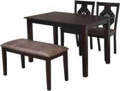 @home By Nilkamal Precious Solid Wood 4 Seater Dining Set