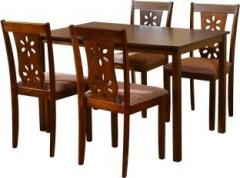 @home By Nilkamal SUTLEJ Solid Wood 4 Seater Dining Set