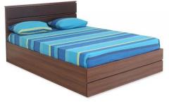 @Home Champion Queen Bed with Storage in Walnut Brown