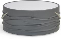 @home Contessa Centre Table with Glass Top in Grey Colour