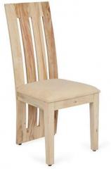 @home Delmonte Dining Chair with Cushion in White & Natural Colour