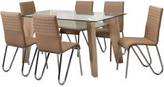 @Home Isadora Six Seater Dining Set in Brown colour