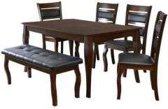 @Home Larissa Six Seater Dining Set with Bench in Capuccino Colour
