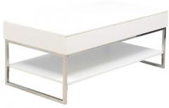 @home Manza Center Table with Flipping Top in White Colour