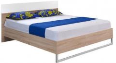 @home Marilyn High Gloss King Size Bed in Oak & White Colour