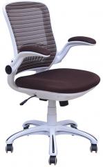 @home Oram Mid Back Office Chair in White Brown colour