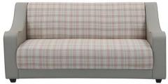 @home Plaid Three Seater Sofa in Ice Grey Colour