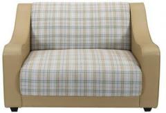 @home Plaid Two Seater Sofa in Camel Colour