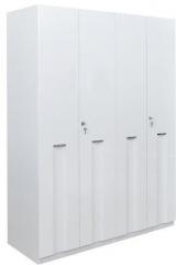 @home Scoop High Gloss Four Door Wardrobe in White Colour