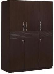 @home Triumph Three Door Wardrobe in Dark Walnut Colour
