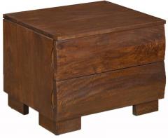 @home Waves Night Stand with Walnut Finish