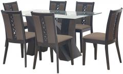 @Home Xena Six Seater Dining Set in Walnut finish