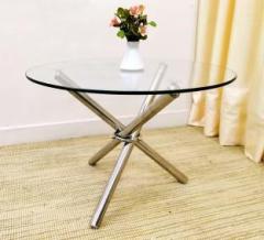 Avrian Stainless Steel Hydra Modular Sofa Center Coffee Tea Glass Meeting Table Glass Coffee Table