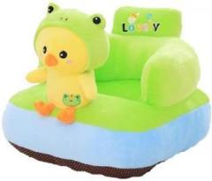 Avs Chick Shape Soft Plush Cushion Baby Sofa Seat or Rocking Chair for Kids 45 cm Green Fabric Sofa