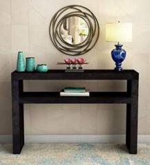 Balaji Furniture Sheesham Wood Side Console End Table With Shelf Storage For Living Room & Home Solid Wood Console Table