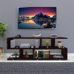 Balensia Engineered Wood Large S Shape TV Unit/Freestanding Set Top Box Stand For Home/ Engineered Wood TV Entertainment Unit