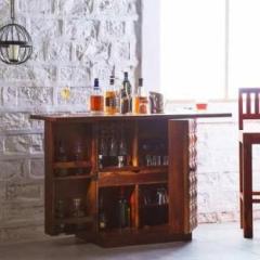 Bharat Furniture House Bar Cabinet for Living Room Solid Wood Bar Cabinet