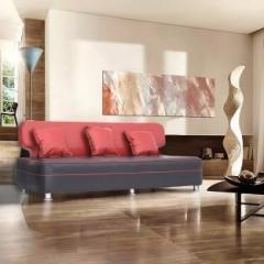 Bharat Lifestyle Butter Fly 3 Seater Red color Leatherette 3 Seater Sofa