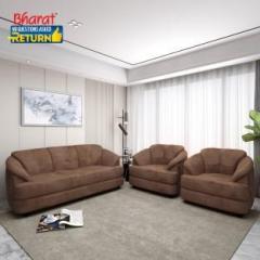 Bharat Lifestyle Gayana Suede Velvet Fabric 3 + 1 + 1 Sofa Set