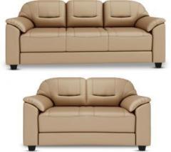 Bharat Lifestyle Leatherette 3 + 2 Camel Sofa Set