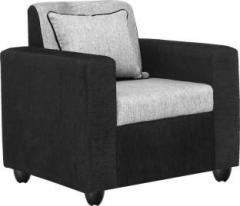 Bharat Lifestyle Tulip 1 Seater Black Grey Color Fabric 1 Seater Sofa